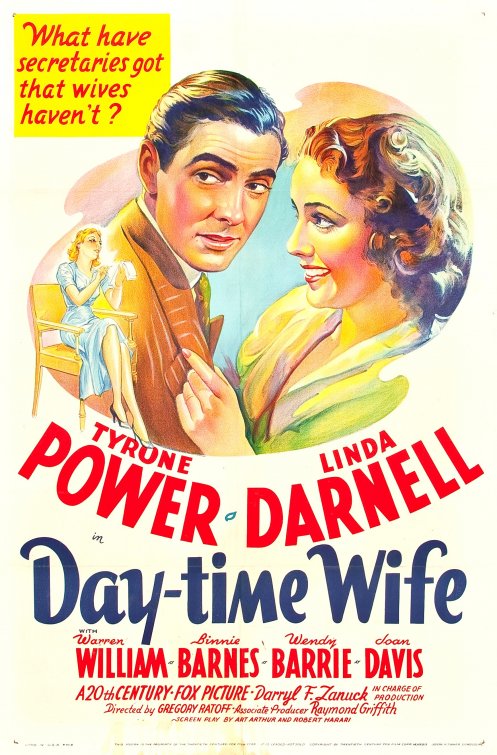 1000 piece jigsaw puzzle for the movie poster: Day-Time Wife (1939)