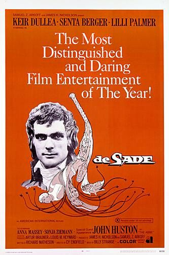 the movie poster: De Sade (1969)