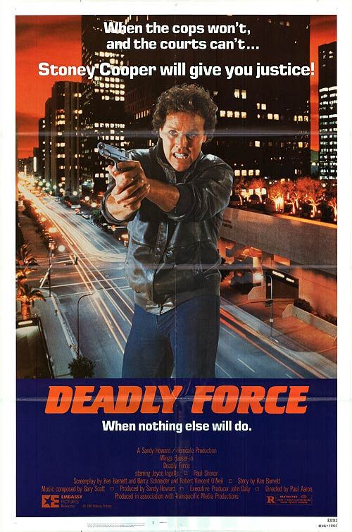 1000 piece jigsaw puzzle for the movie poster: Deadly Force (1983)