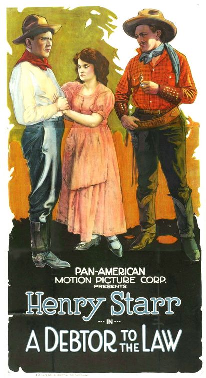 the movie poster: A Debtor to the Law (1919) ver3