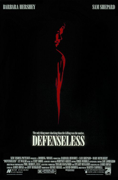 1000 piece jigsaw puzzle for the movie poster: Defenseless (1991)