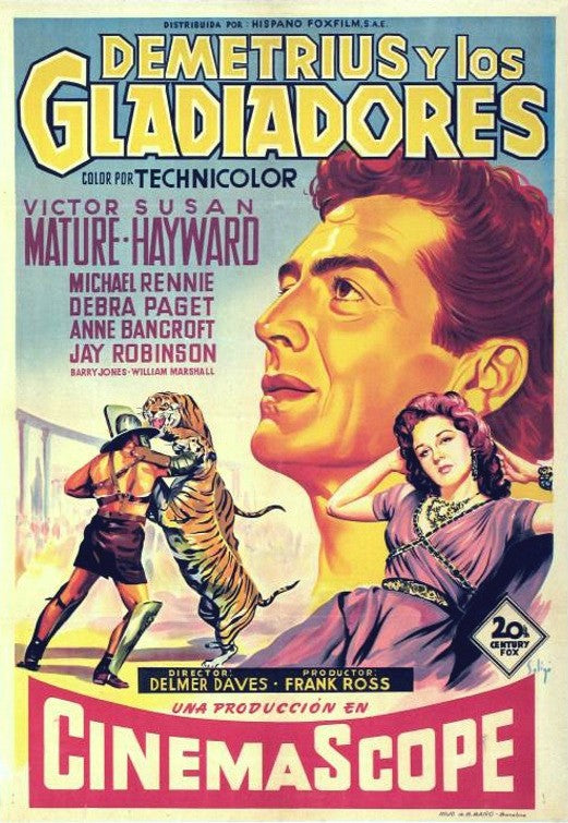 1000 piece jigsaw puzzle for the movie poster: Demetrius and the Gladiators (1954) ver2