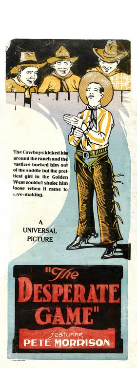the movie poster: The Desperate Game (1926)