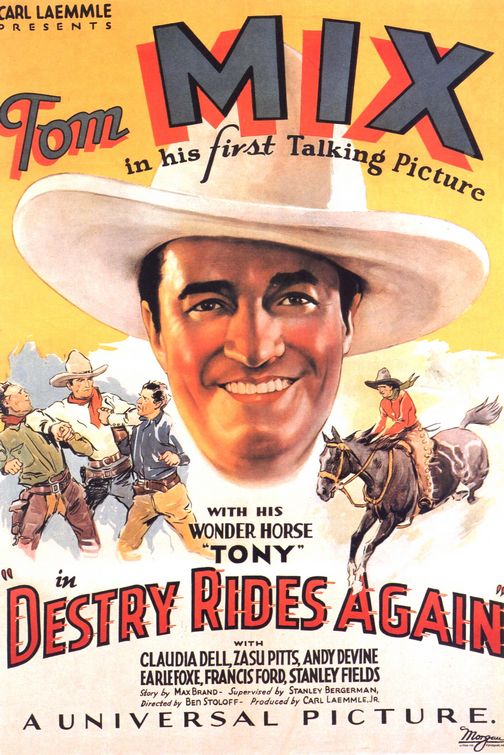 the movie poster: Destry Rides Again (1932)
