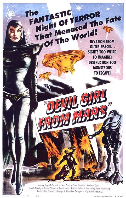 the movie poster: Devil Girl from Mars (1955)