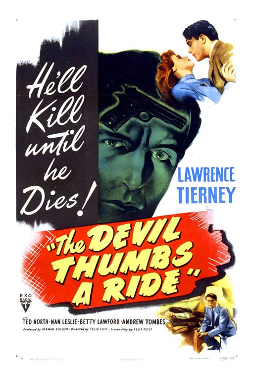 the movie poster: The Devil Thumbs a Ride (1947) ver2