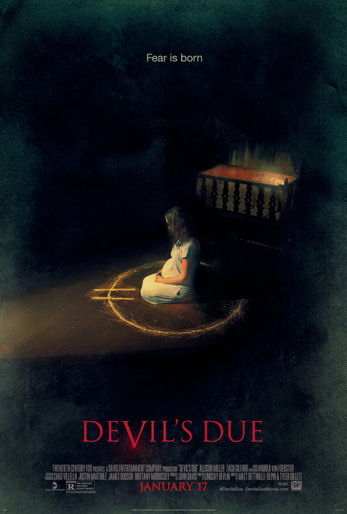 1000 piece jigsaw puzzle for the movie poster: Devil's Due (2014)