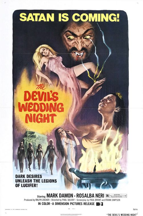 the movie poster: The Devil's Wedding Night (1973)