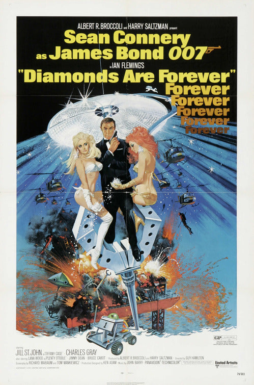 the movie poster: Diamonds are Forever (1971)