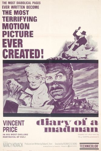 the movie poster: Diary of a Madman (1963)