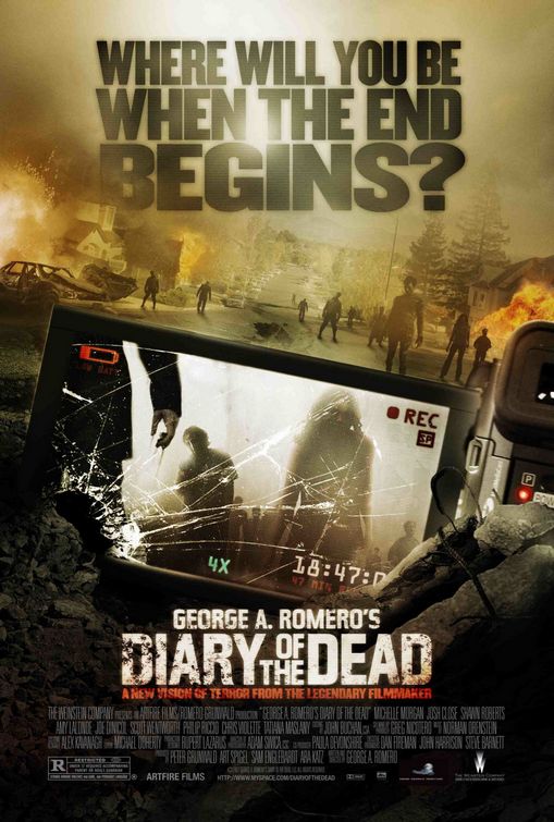 the movie poster: Diary of the Dead (2008)