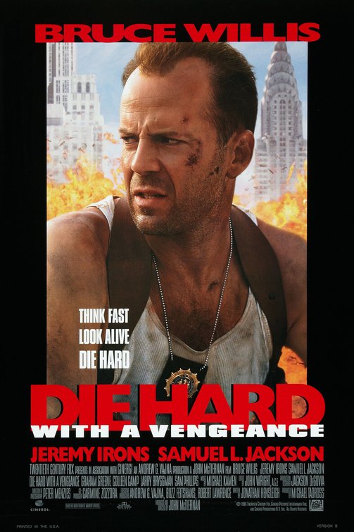 the movie poster: Die Hard With A Vengeance (1995) ver2