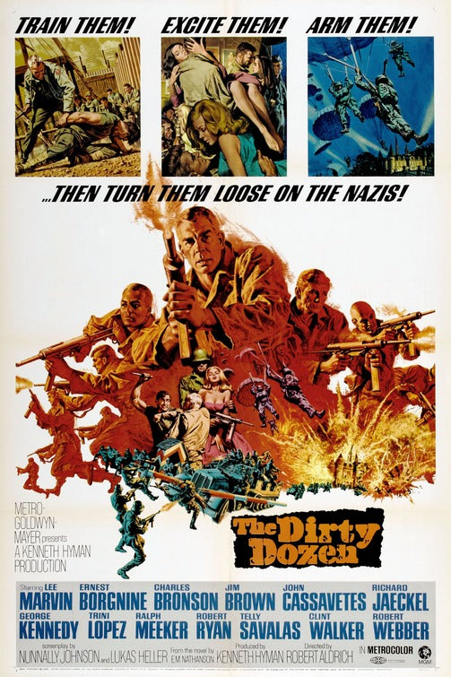 the movie poster: The Dirty Dozen (1967)
