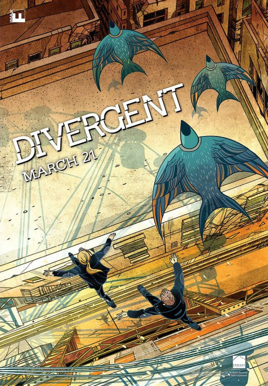1000 piece jigsaw puzzle for the movie poster: Divergent (2014) ver9