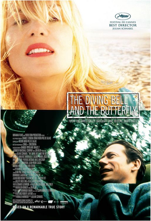 the movie poster: The Diving Bell and the Butterfly (2007)