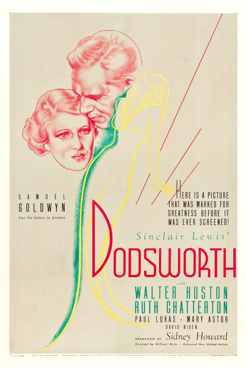 1000 piece jigsaw puzzle for the movie poster: Dodsworth (1936)