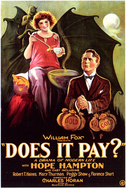 the movie poster: Does It Pay? (1923)