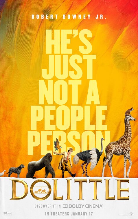 1000 piece jigsaw puzzle for the movie poster: Dolittle (2020) ver11