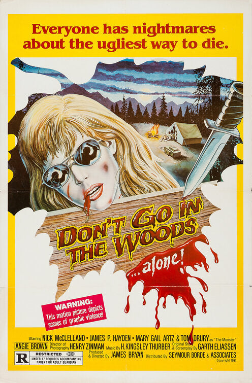 1000 piece jigsaw puzzle for the movie poster: Don't Go in the Woods (1981)
