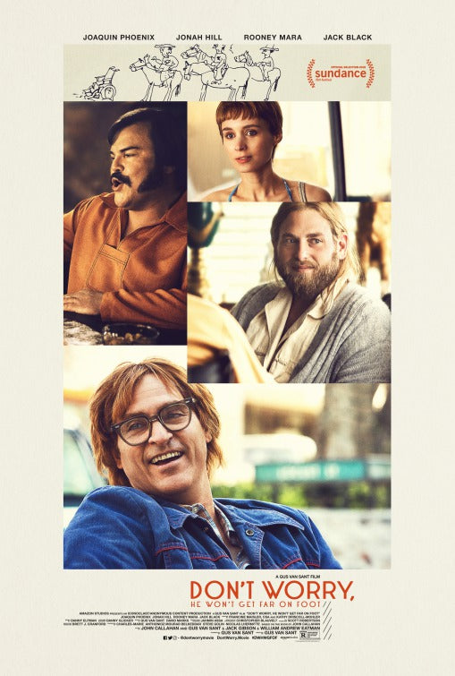 1000 piece jigsaw puzzle for the movie poster: Don't Worry, He Won't Get Far on Foot (2018)