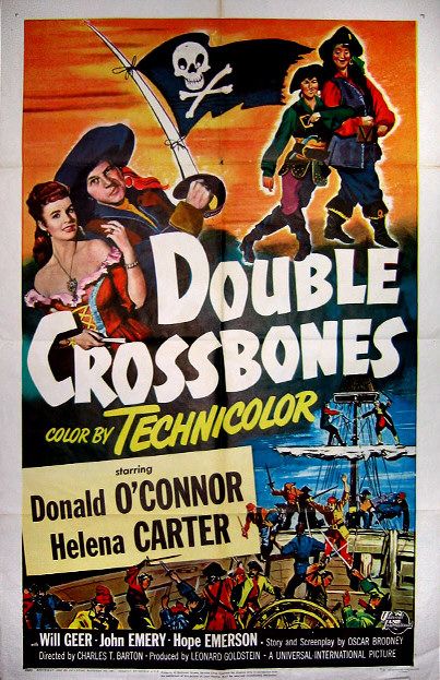 the movie poster: Double Crossbones (1951)