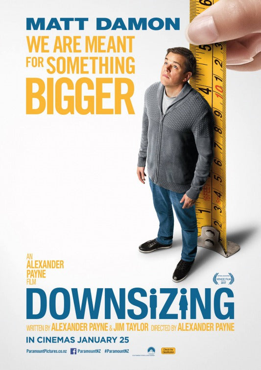 1000 piece jigsaw puzzle for the movie poster: Downsizing (2017)