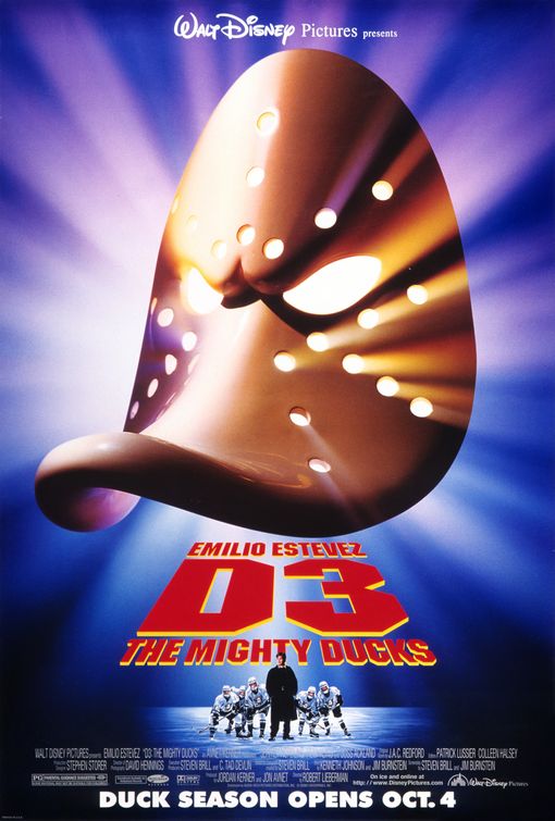 the movie poster: D3: The Mighty Ducks (1996)