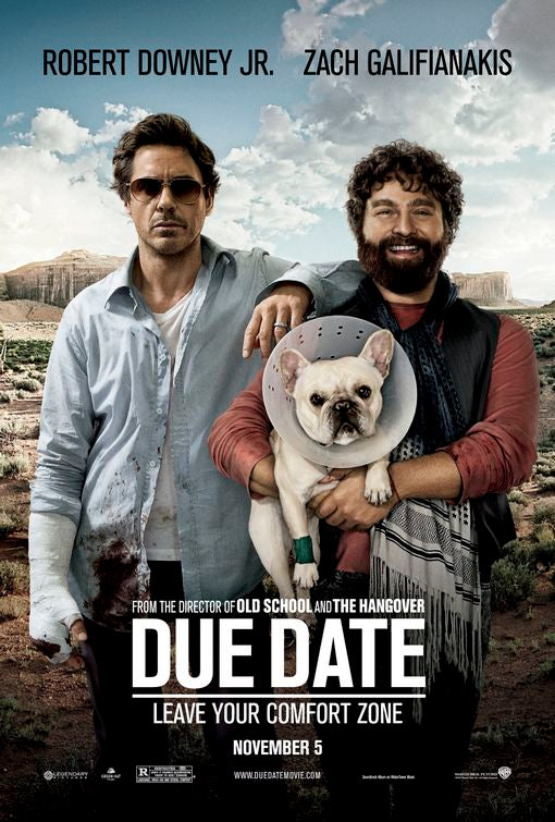 1000 piece jigsaw puzzle for the movie poster: Due Date (2010)