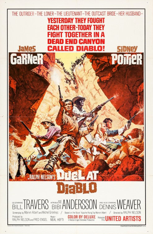 1000 piece jigsaw puzzle for the movie poster: Duel at Diablo (1966)