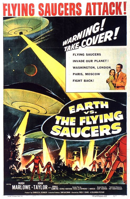 the movie poster: Earth vs. the Flying Saucers (1956)