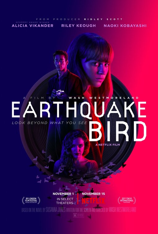 1000 piece jigsaw puzzle for the movie poster: Earthquake Bird (2019)