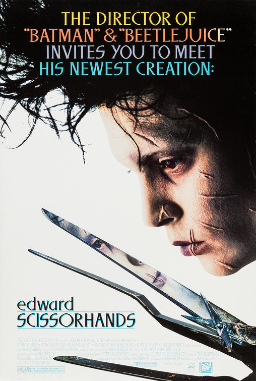 the movie poster: Edward Scissorhands (1990) ver1