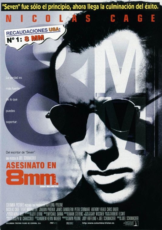 the movie poster: 8mm (1999) ver2