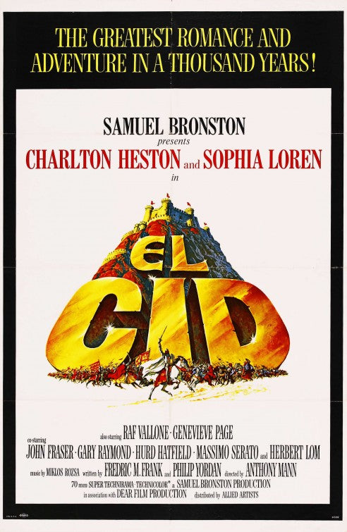 1000 piece jigsaw puzzle for the movie poster: El Cid (1961)