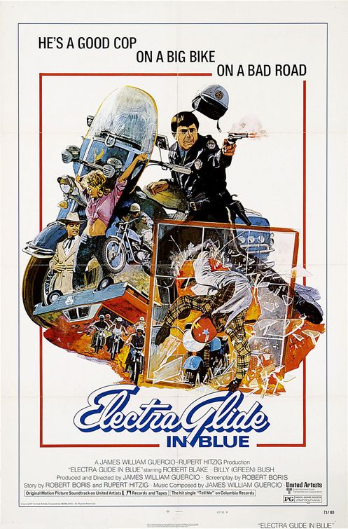 the movie poster: Electra Glide in Blue (1973)
