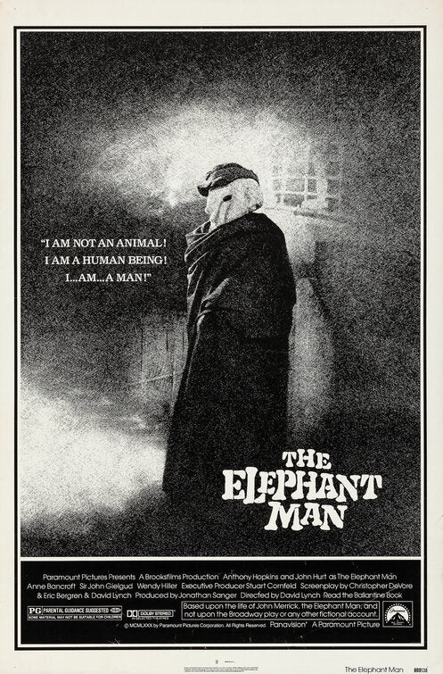 the movie poster: The Elephant Man (1980)