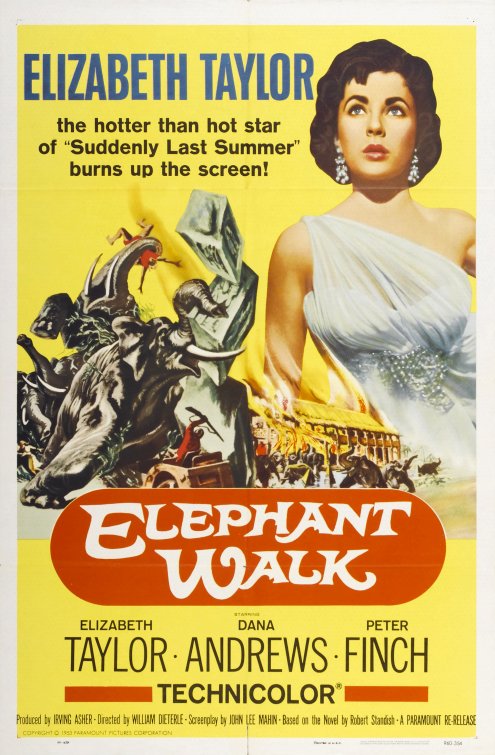 1000 piece jigsaw puzzle for the movie poster: Elephant Walk (1954)