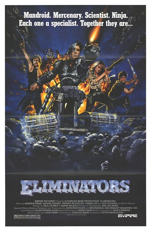 the movie poster: Eliminators (1986)