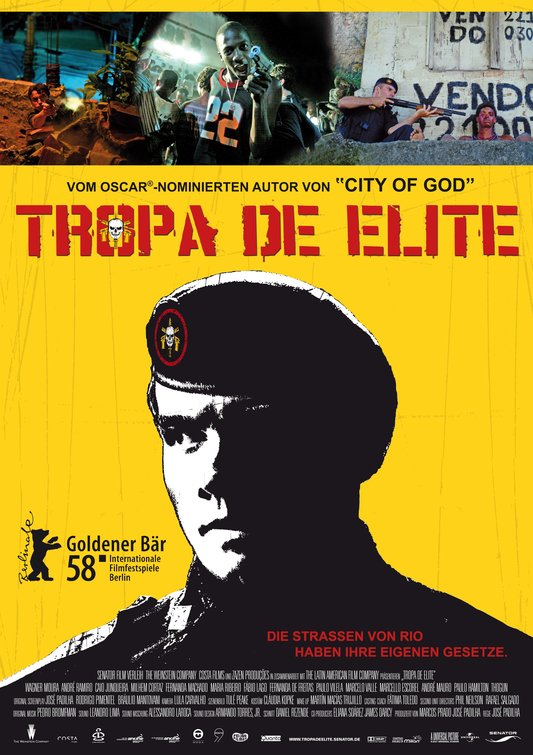 1000 piece jigsaw puzzle for the movie poster: Elite Squad (2008) ver6