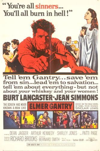 the movie poster: Elmer Gantry (1960)