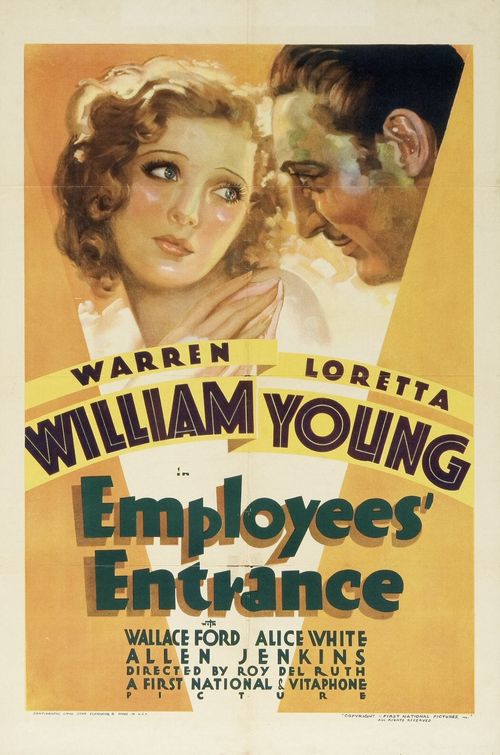 the movie poster: Employees' Entrance (1933)