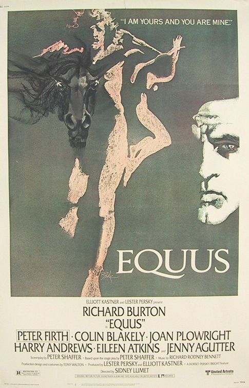 the movie poster: Equus (1977)
