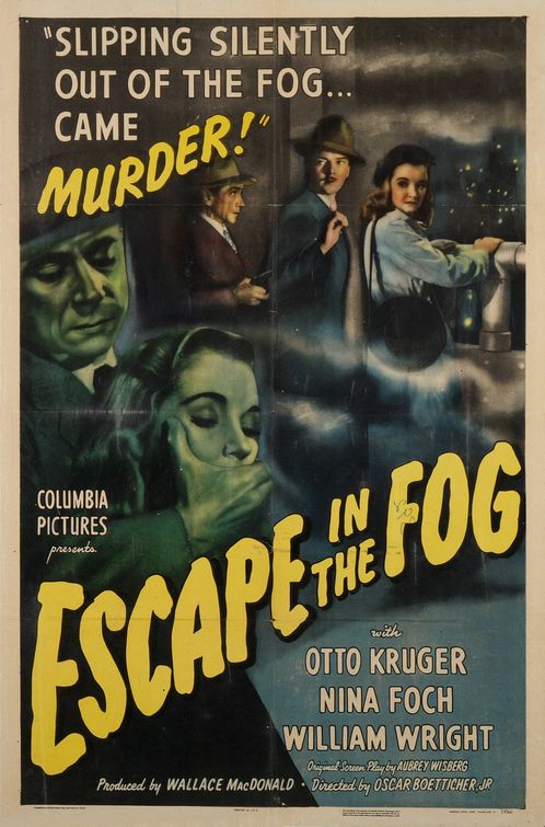 the movie poster: Escape in the Fog (1945)