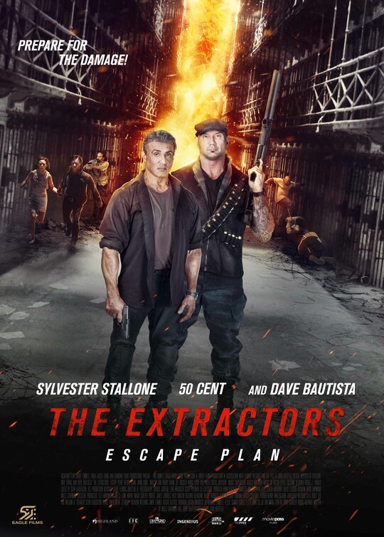 1000 piece jigsaw puzzle for the movie poster: Escape Plan: The Extractors (2019)