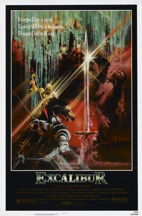 the movie poster: Excalibur (1981) ver2