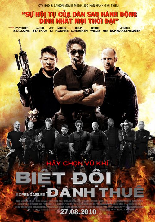 1000 piece jigsaw puzzle for the movie poster: The Expendables (2010) ver12