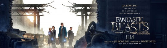 1000 piece jigsaw puzzle for the movie poster: Fantastic Beasts and Where to Find Them (2016) ver19