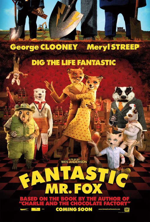 1000 piece jigsaw puzzle for the movie poster: Fantastic Mr. Fox (2009)