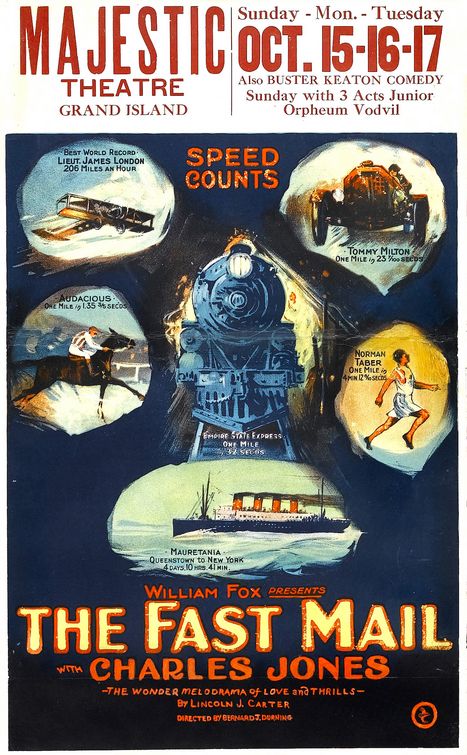 the movie poster: The Fast Mail (1922)