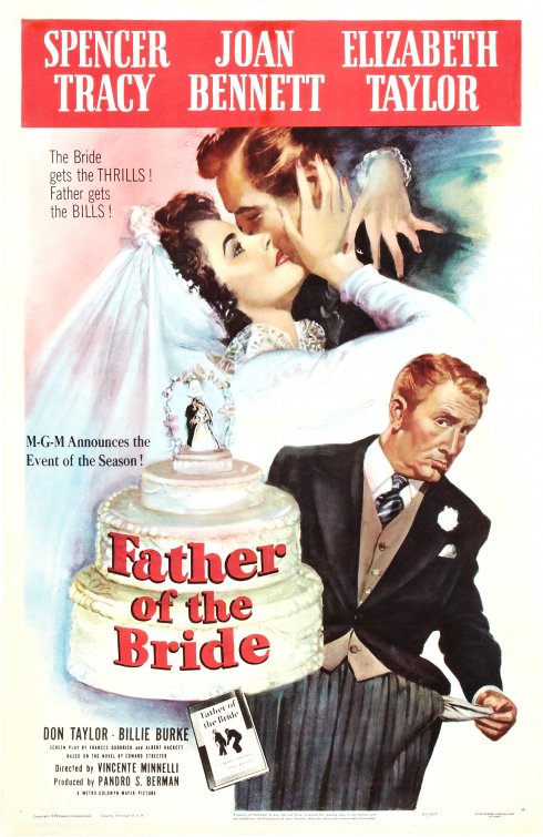 1000 piece jigsaw puzzle for the movie poster: Father of the Bride (1950)